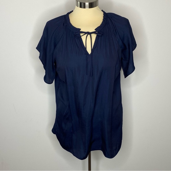 Loft Outlet Navy Blouse - Picture 1 of 7